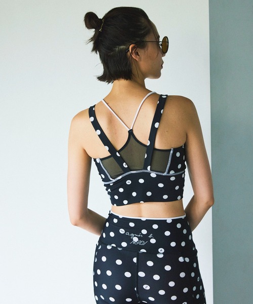 agnes b.（アニエスベー）の「＜好評につき追加！＞【agnes b.×NERGY】UV 総柄プリントブラトップ（水陸両用）（ブラジャー・レディース・ブラック系その他/ブラック系その他2・L/M/S）」の6枚目の写真