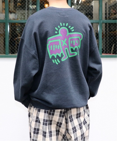 Keith Haring（キース・ヘリング）の「KEITH HARING / キースへリング WING CREW SWEAT ウィング クルーネックスウェット（スウェット・メンズ・レッド/ブラック・LARGE/X-LARGE/MEDIUM）」の5枚目の写真