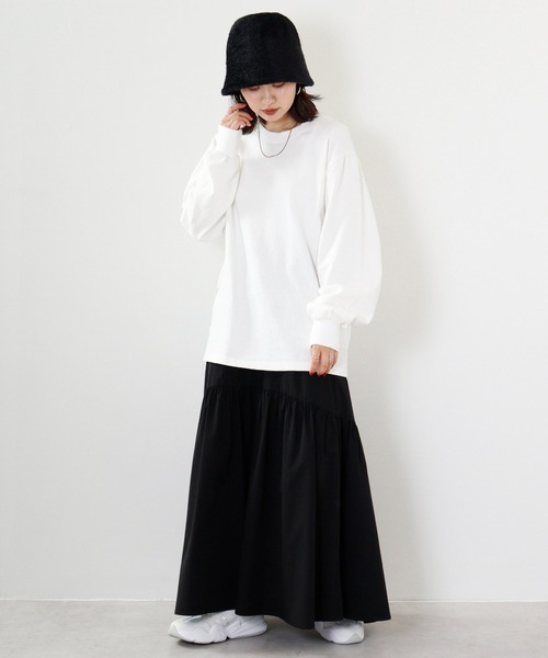 LUMBER（ランバー）の「LUMBER ダブルポケットTシャツ（Tシャツ/カットソー・メンズ・ブラック/ホワイト/カーキ・LL/M/L）」の7枚目の写真