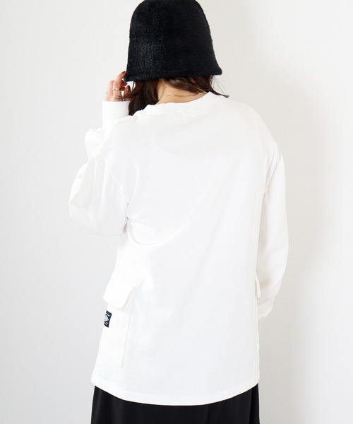 LUMBER（ランバー）の「LUMBER ダブルポケットTシャツ（Tシャツ/カットソー・メンズ・ブラック/ホワイト/カーキ・LL/M/L）」の6枚目の写真