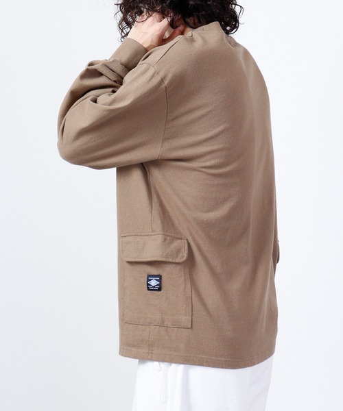 LUMBER（ランバー）の「LUMBER ダブルポケットTシャツ（Tシャツ/カットソー・メンズ・ブラック/ホワイト/カーキ・LL/M/L）」の13枚目の写真