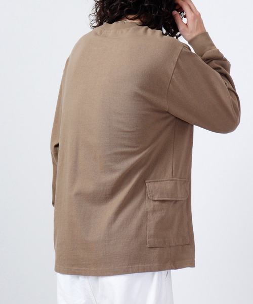 LUMBER（ランバー）の「LUMBER ダブルポケットTシャツ（Tシャツ/カットソー・メンズ・ブラック/ホワイト/カーキ・LL/M/L）」の14枚目の写真