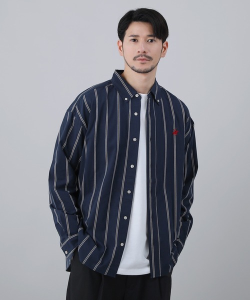 BEVERLY HILLS POLO CLUB(ビバリーヒルズポロクラブ)の「BEVERLY HILLS POLO CLUB / ツイルピーチワンポイント刺繍ボタンダウンシャツ(シャツ/ブラウス・メンズ・ホワイト系/ベージュ系/ホワイト/ネイビー系2/ネイビー/ブルー系/ベージュ/スミクロ/ネイビー系/ブルー系2・M/L/LL)」の9枚目の写真