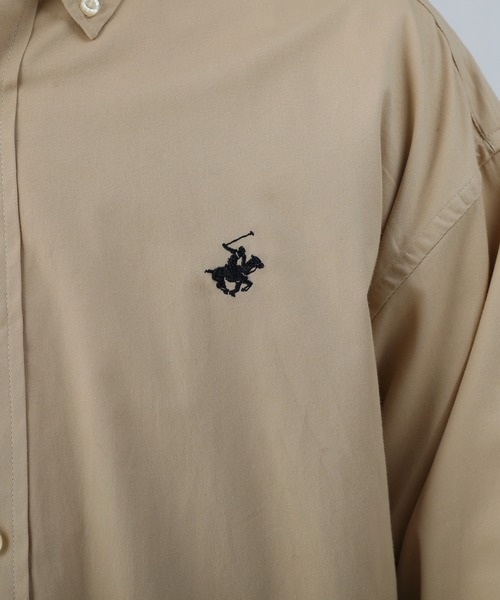 BEVERLY HILLS POLO CLUB(ビバリーヒルズポロクラブ)の「BEVERLY HILLS POLO CLUB / ツイルピーチワンポイント刺繍ボタンダウンシャツ(シャツ/ブラウス・メンズ・ホワイト系/ベージュ系/ホワイト/ネイビー系2/ネイビー/ブルー系/ベージュ/スミクロ/ネイビー系/ブルー系2・M/L/LL)」の17枚目の写真