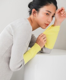 Bou Jeloud | バイカラースリーブリブニットプルオーバー(ニット/セーター)