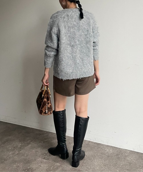 Thevon（ゼボン）の「ストレッチロングブーツ（ブーツ・レディース・ブラック/グレイッシュベージュ・L/M/S）」の4枚目の写真