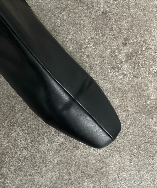 Thevon（ゼボン）の「ストレッチロングブーツ（ブーツ・レディース・ブラック/グレイッシュベージュ・L/M/S）」の10枚目の写真