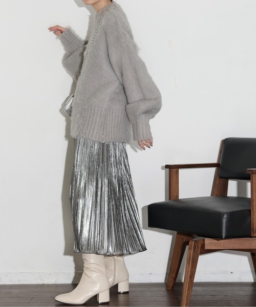 THE YOn（ザヨン）の「メタリックプリーツスカート（スカート・レディース・ゴールド/ブラック/シルバー・FREE）」の7枚目の写真