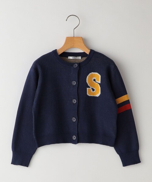 SHIPS（シップス）の「SHIPS KIDS:100～130cm /〈手洗い可能〉ジャカード レタード カーディガン（カーディガン/ボレロ・キッズ・オフホワイト/ネイビー・100/110/130/120）」の18枚目の写真
