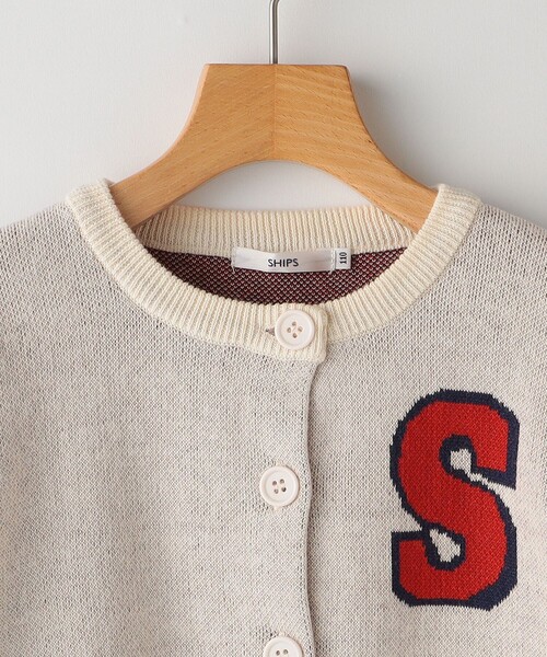 SHIPS（シップス）の「SHIPS KIDS:100～130cm /〈手洗い可能〉ジャカード レタード カーディガン（カーディガン/ボレロ・キッズ・オフホワイト/ネイビー・100/110/130/120）」の20枚目の写真