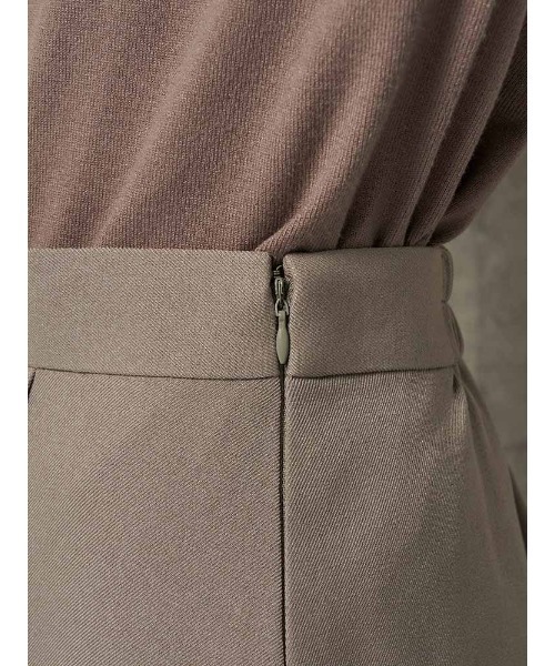 Perfect Suit FActory（パーフェクトスーツファクトリー）の「【お仕事OK】美単タックフレアスカート　ウーリッシュ　ブラック/ベージュ/グリーン（スカート・レディース・ベージュ/グリーン/ブラック・M/L/S）」の19枚目の写真