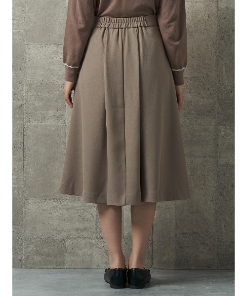 Perfect Suit FActory（パーフェクトスーツファクトリー）の「【お仕事OK】美単タックフレアスカート　ウーリッシュ　ブラック/ベージュ/グリーン（スカート・レディース・ベージュ/グリーン/ブラック・M/L/S）」の16枚目の写真