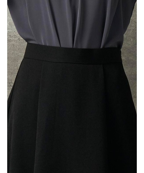 Perfect Suit FActory（パーフェクトスーツファクトリー）の「【お仕事OK】美単タックフレアスカート　ウーリッシュ　ブラック/ベージュ/グリーン（スカート・レディース・ベージュ/グリーン/ブラック・M/L/S）」の7枚目の写真