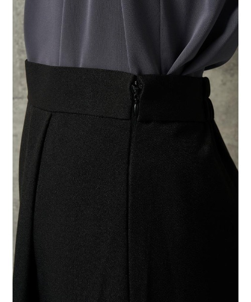 Perfect Suit FActory（パーフェクトスーツファクトリー）の「【お仕事OK】美単タックフレアスカート　ウーリッシュ　ブラック/ベージュ/グリーン（スカート・レディース・ベージュ/グリーン/ブラック・M/L/S）」の8枚目の写真
