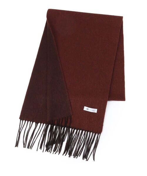 tk.TAKEO KIKUCHI（ティーケータケオキクチ）の「◆リバーシブルウールマフラー（マフラー・メンズ・ブラック/カーキ/ダークオレンジ・00）」の3枚目の写真