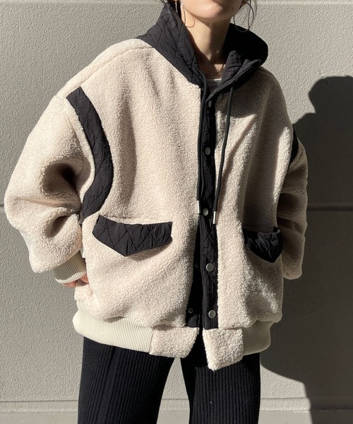 wee9s ウィークス リボンボアブルゾン 公式限定 - メルカリ wee9s