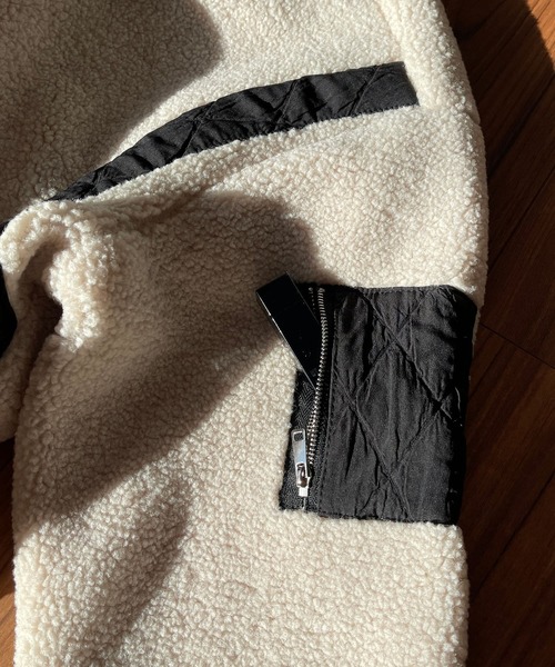 wee9s（ウィークス）の「quilting hoodie boa blouson / キルティングフーディーボアブルゾン（ブルゾン・レディース・ブラック/カーキ・FREE）」の20枚目の写真