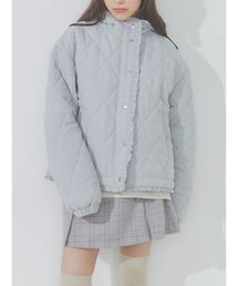 merry jenny | フリルキルティングフードジャケット(ダウンジャケット/コート)