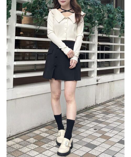 EATME（イートミー）の「ダブルボタンスリットスカート（スカート・レディース・ベージュ/ブラック/その他1・MEDIUM/SMALL）」の17枚目の写真