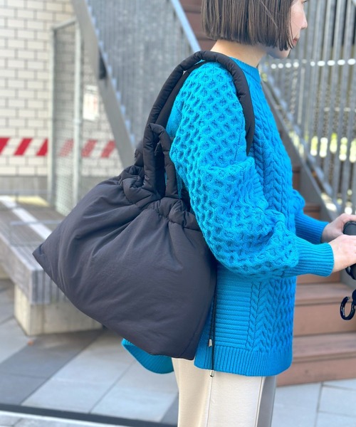 LEPSIM（レプシィム）の「マタニティ／巾着2WAYトート　985728（マザーズバッグ・レディース・グリーン/ブラック・ONE SIZE）」の5枚目の写真