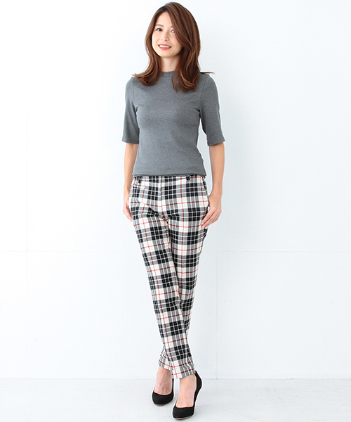 Demi-Luxe BEAMS(デミルクス ビームス)の「Demi-Luxe BEAMS / ハイネック ベアテレコ プルオーバー(Tシャツ/カットソー・レディース・ホワイト/グレー/ネイビー・ONE SIZE)」の20枚目の写真