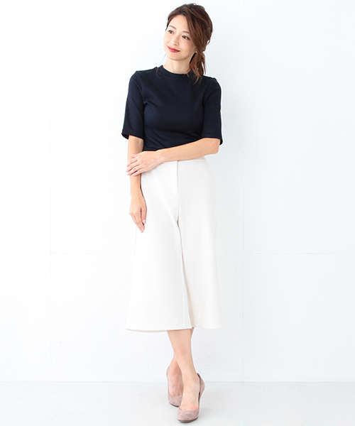 Demi-Luxe BEAMS(デミルクス ビームス)の「Demi-Luxe BEAMS / ハイネック ベアテレコ プルオーバー(Tシャツ/カットソー・レディース・ホワイト/グレー/ネイビー・ONE SIZE)」の21枚目の写真
