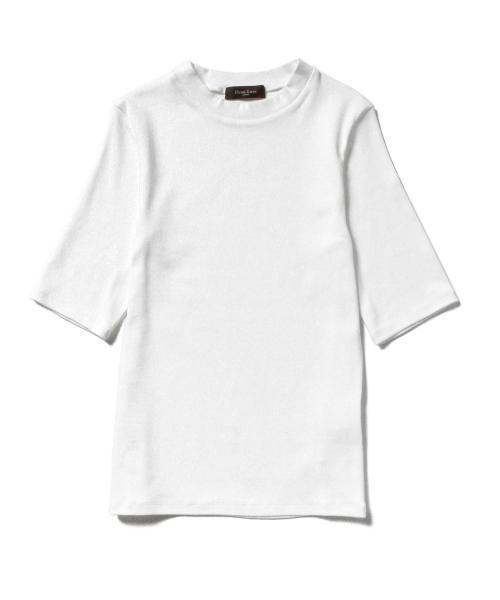 Demi-Luxe BEAMS(デミルクス ビームス)の「Demi-Luxe BEAMS / ハイネック ベアテレコ プルオーバー(Tシャツ/カットソー・レディース・ホワイト/グレー/ネイビー・ONE SIZE)」の8枚目の写真