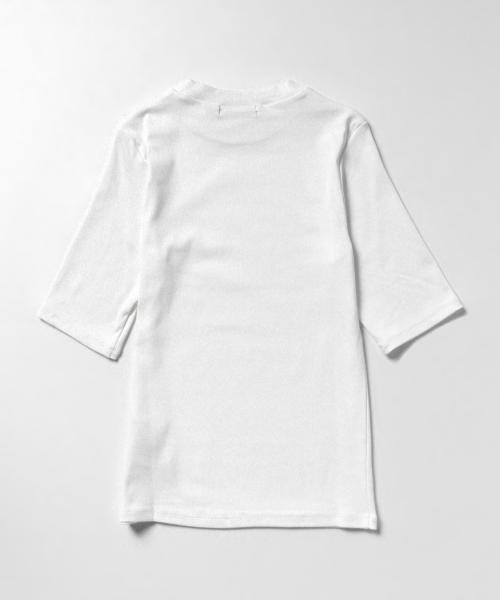 Demi-Luxe BEAMS(デミルクス ビームス)の「Demi-Luxe BEAMS / ハイネック ベアテレコ プルオーバー(Tシャツ/カットソー・レディース・ホワイト/グレー/ネイビー・ONE SIZE)」の6枚目の写真