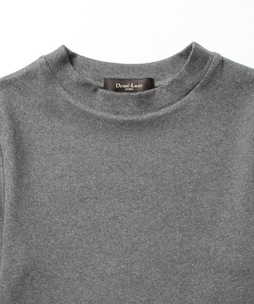 Demi-Luxe BEAMS(デミルクス ビームス)の「Demi-Luxe BEAMS / ハイネック ベアテレコ プルオーバー(Tシャツ/カットソー・レディース・ホワイト/グレー/ネイビー・ONE SIZE)」の7枚目の写真