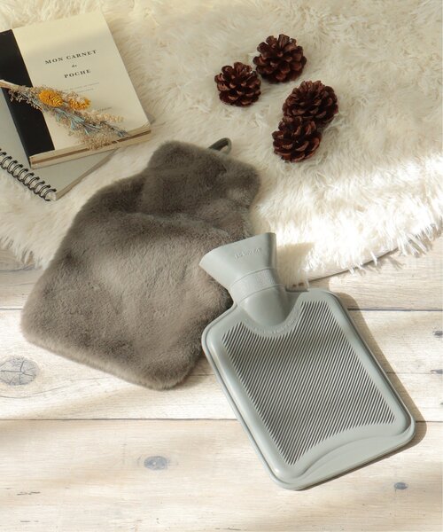 LBC（エルビーシー）の「エコファー湯タンポ（インテリア雑貨・レディース・オフホワイト/グレー・FREE）」の2枚目の写真