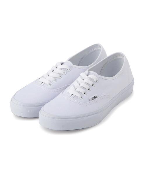 VANS（バンズ）の「[ヴァンズ]VANS AUTHENTIC ムジ スニーカー（スニーカー・レディース・ホワイト・5h(23.5/6h(24.5/6(24)/5(23)）」の2枚目の写真