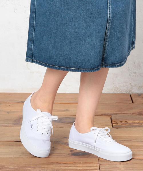 VANS（バンズ）の「[ヴァンズ]VANS AUTHENTIC ムジ スニーカー（スニーカー・レディース・ホワイト・5h(23.5/6h(24.5/6(24)/5(23)）」の8枚目の写真