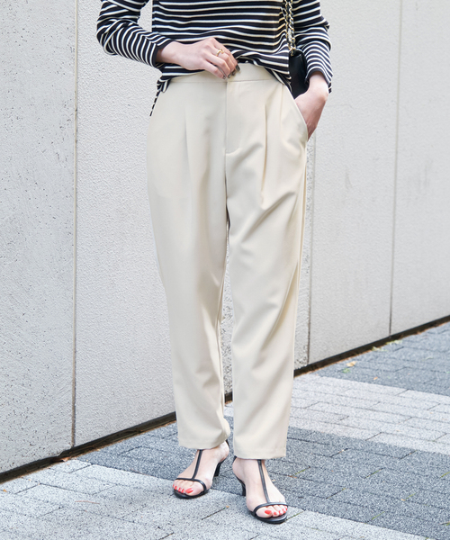 B.C STOCK（ベーセーストック）の「ツインクロステーパードパンツ（スラックス・レディース・ブラック/ホワイト・SMALL/MEDIUM）」の10枚目の写真