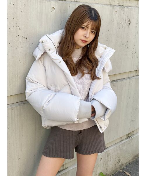 MURUA（ムルーア）の「リブニットキュロット【ショートパンツ】（その他パンツ・レディース・ブラック/グレー/モカ・FREE）」の8枚目の写真