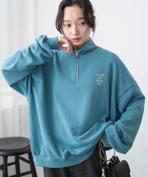 WEGO/ハーフジップBIGスウェット