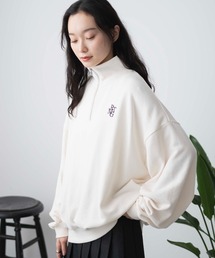 WEGO/ハーフジップBIGスウェット