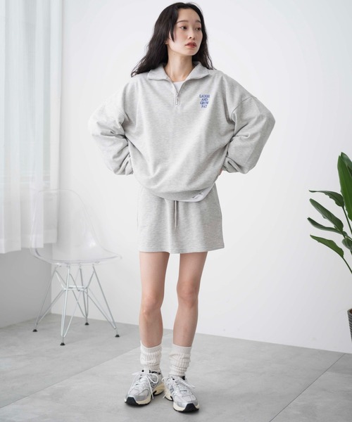 WEGO(ウィゴー)の「WEGO/ハーフジップBIGスウェット(スウェット・レディース・オフホワイト/ブラック/杢グレー/ブルー系その他・FREE)」の7枚目の写真