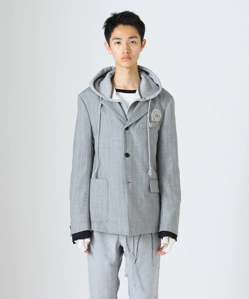 DIET BUTCHER(ダイエットブッチャー)の「DIET BUTCHER/ダイエットブッチャー Docking pinstripe jacket ジャケット(テーラードジャケット・メンズ・ブラック系/グレー系・1/3/2)」の21枚目の写真