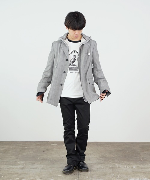 DIET BUTCHER(ダイエットブッチャー)の「DIET BUTCHER/ダイエットブッチャー Docking pinstripe jacket ジャケット(テーラードジャケット・メンズ・ブラック系/グレー系・1/3/2)」の20枚目の写真