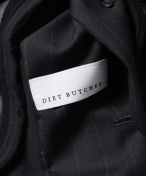DIET BUTCHER(ダイエットブッチャー)の「DIET BUTCHER/ダイエットブッチャー Docking pinstripe jacket ジャケット(テーラードジャケット・メンズ・ブラック系/グレー系・1/3/2)」の6枚目の写真