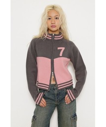 ZIP UP NUMBER ニット