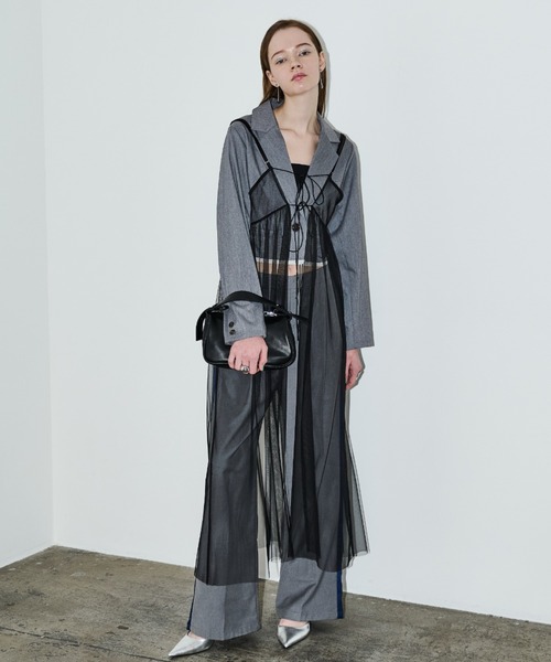 AIC.（エーアイシー）の「カットオフショートライトジャケット/セットアップ可能（テーラードジャケット・レディース・ブラック/グレー・FREE）」の19枚目の写真