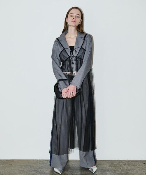 AIC.（エーアイシー）の「カットオフショートライトジャケット/セットアップ可能（テーラードジャケット・レディース・ブラック/グレー・FREE）」の20枚目の写真