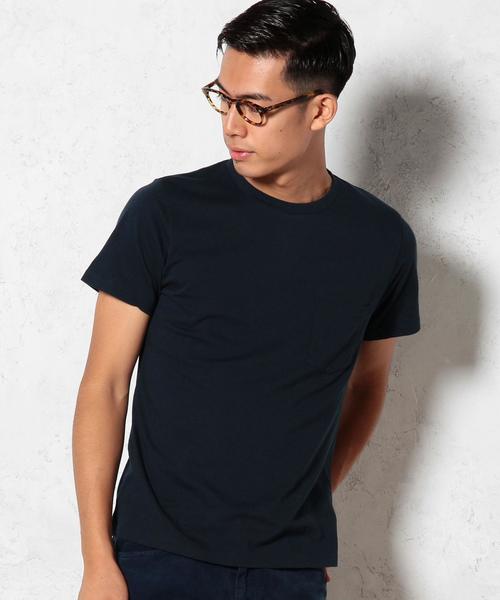 green label relaxing（グリーンレーベルリラクシング）の「STD GLR オーガニックコットン Tシャツ◆（Tシャツ/カットソー・メンズ・ホワイト/グレー/オリーブ/ネイビー・X-LARGE/MEDIUM/SMALL/LARGE）」の4枚目の写真