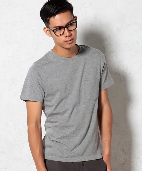 green label relaxing（グリーンレーベルリラクシング）の「STD GLR オーガニックコットン Tシャツ◆（Tシャツ/カットソー・メンズ・ホワイト/グレー/オリーブ/ネイビー・X-LARGE/MEDIUM/SMALL/LARGE）」の2枚目の写真