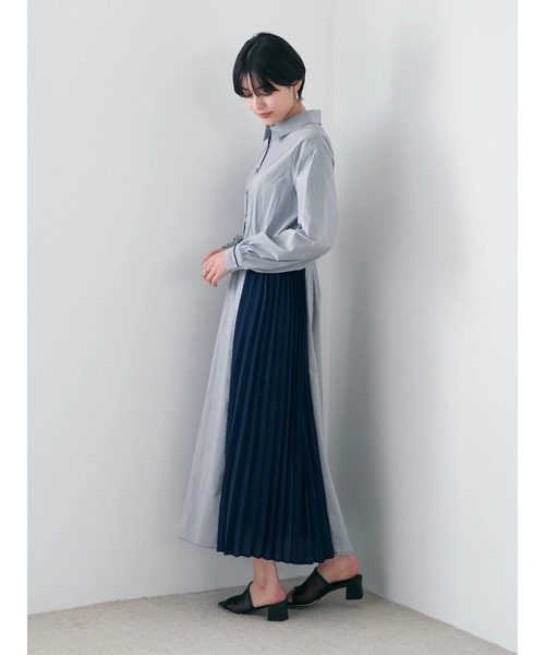 YECCA VECCA(イェッカヴェッカ)の「ストライプ柄ビスチェSETシャツワンピース(シャツワンピース・レディース・ストライプ・FREE)」の10枚目の写真