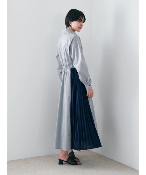 YECCA VECCA(イェッカヴェッカ)の「ストライプ柄ビスチェSETシャツワンピース(シャツワンピース・レディース・ストライプ・FREE)」の11枚目の写真