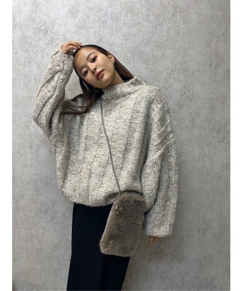 TRUNC（トランクエイティーエイト）の「Fur Mini Shoulder Bag（ショルダーバッグ・レディース・ブラック/モカ・FREE）」の7枚目の写真