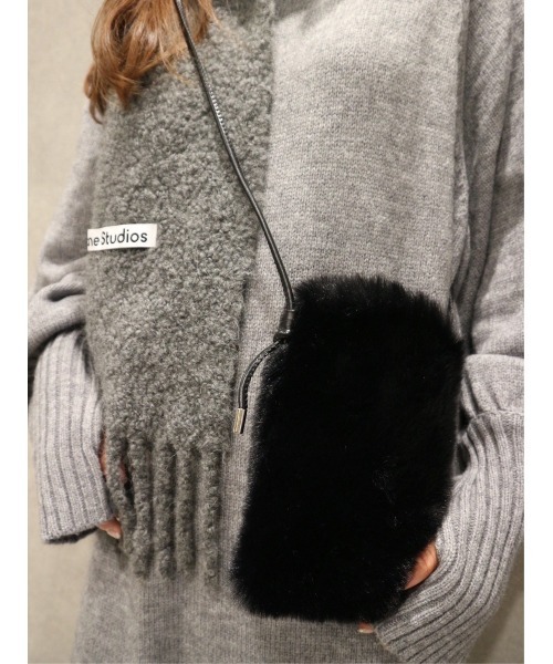TRUNC（トランクエイティーエイト）の「Fur Mini Shoulder Bag（ショルダーバッグ・レディース・ブラック/モカ・FREE）」の4枚目の写真