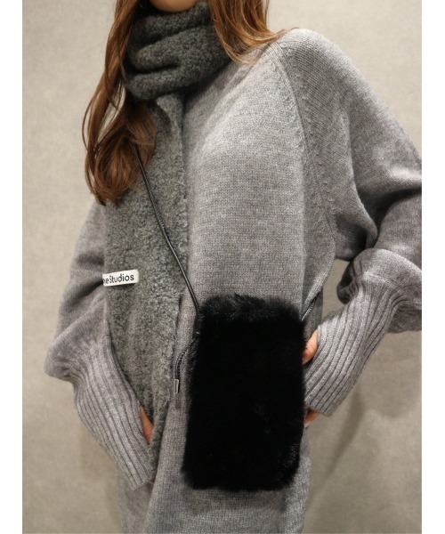 TRUNC（トランクエイティーエイト）の「Fur Mini Shoulder Bag（ショルダーバッグ・レディース・ブラック/モカ・FREE）」の6枚目の写真